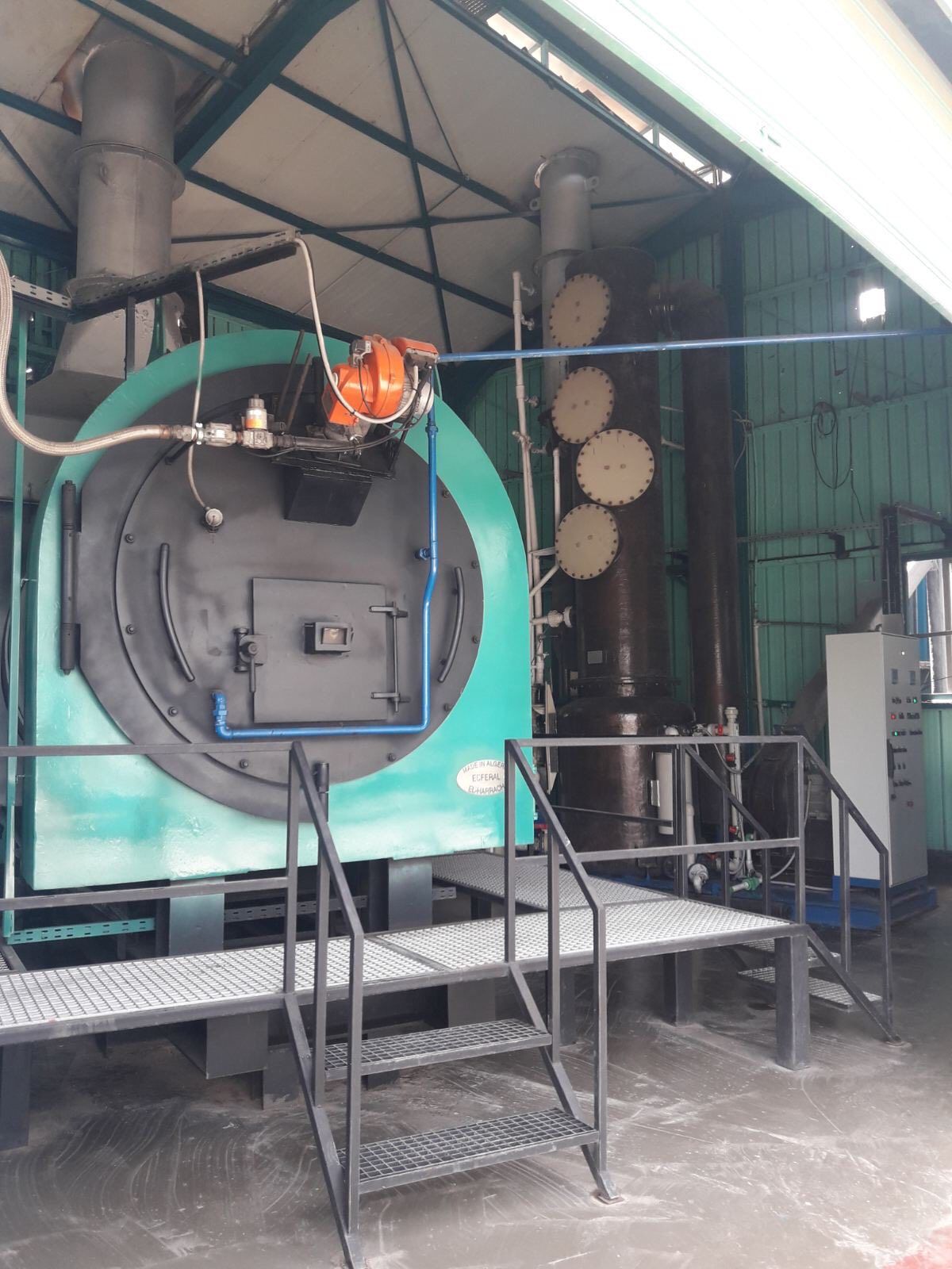 Manufacture of the 1st rotary kiln incinerator in Algeria.